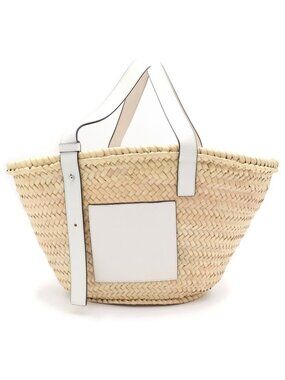 Loewe Baskethandbag Large White Leather Silver Handbag